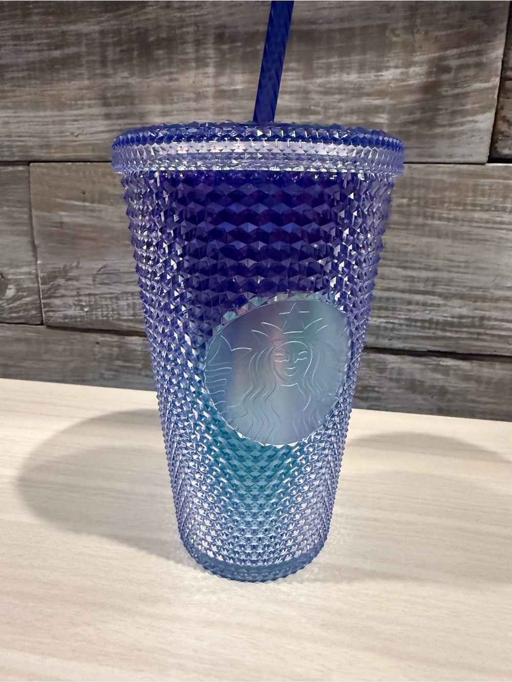 NWOT Starbucks Iridescent Studded Cold Cup - Blue/Purple